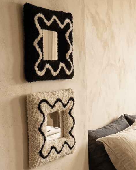 Bubble mirror set of 2