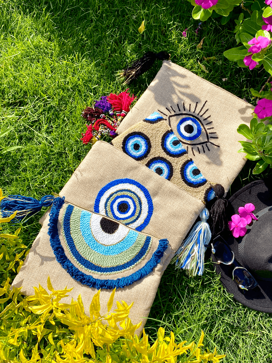Dot Evil Eye Clutch