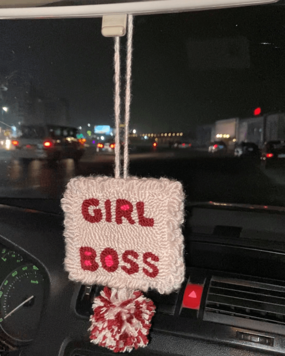 Girl Boss Car hanger