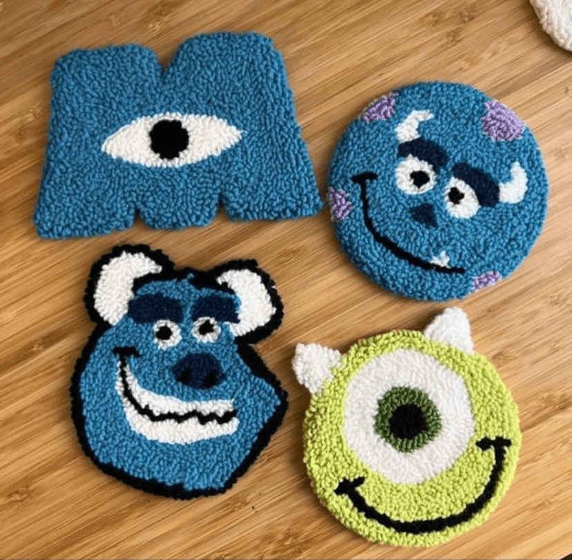 Monsters coasters set of 4