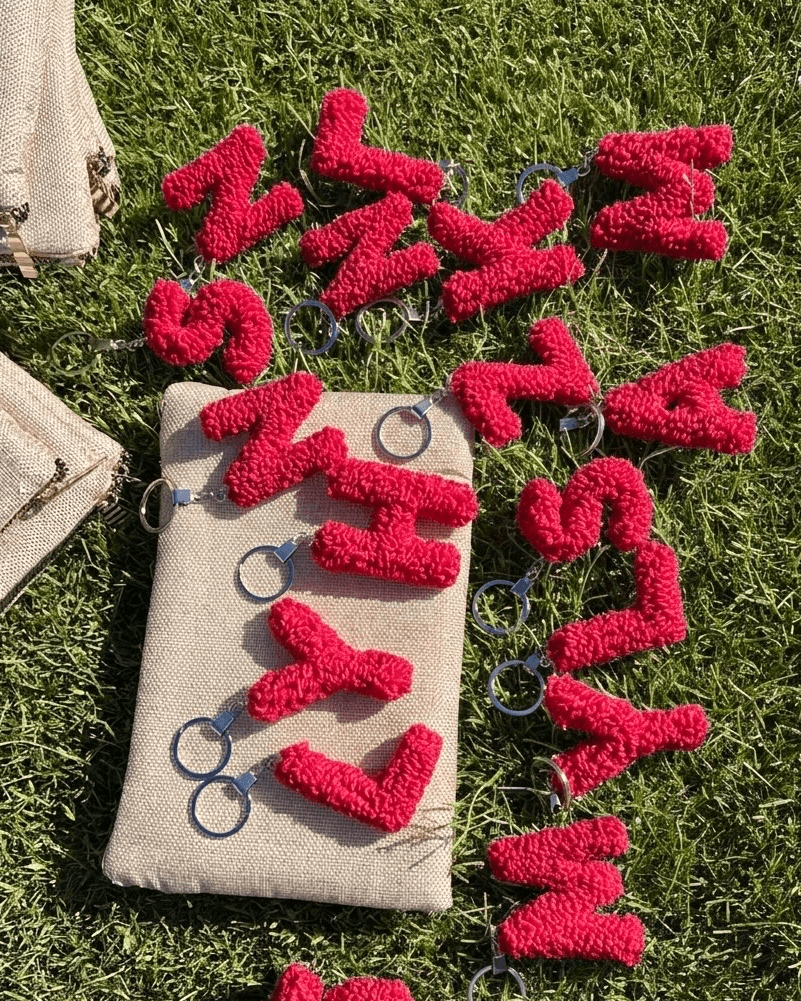 Not Basic Keychain in Red